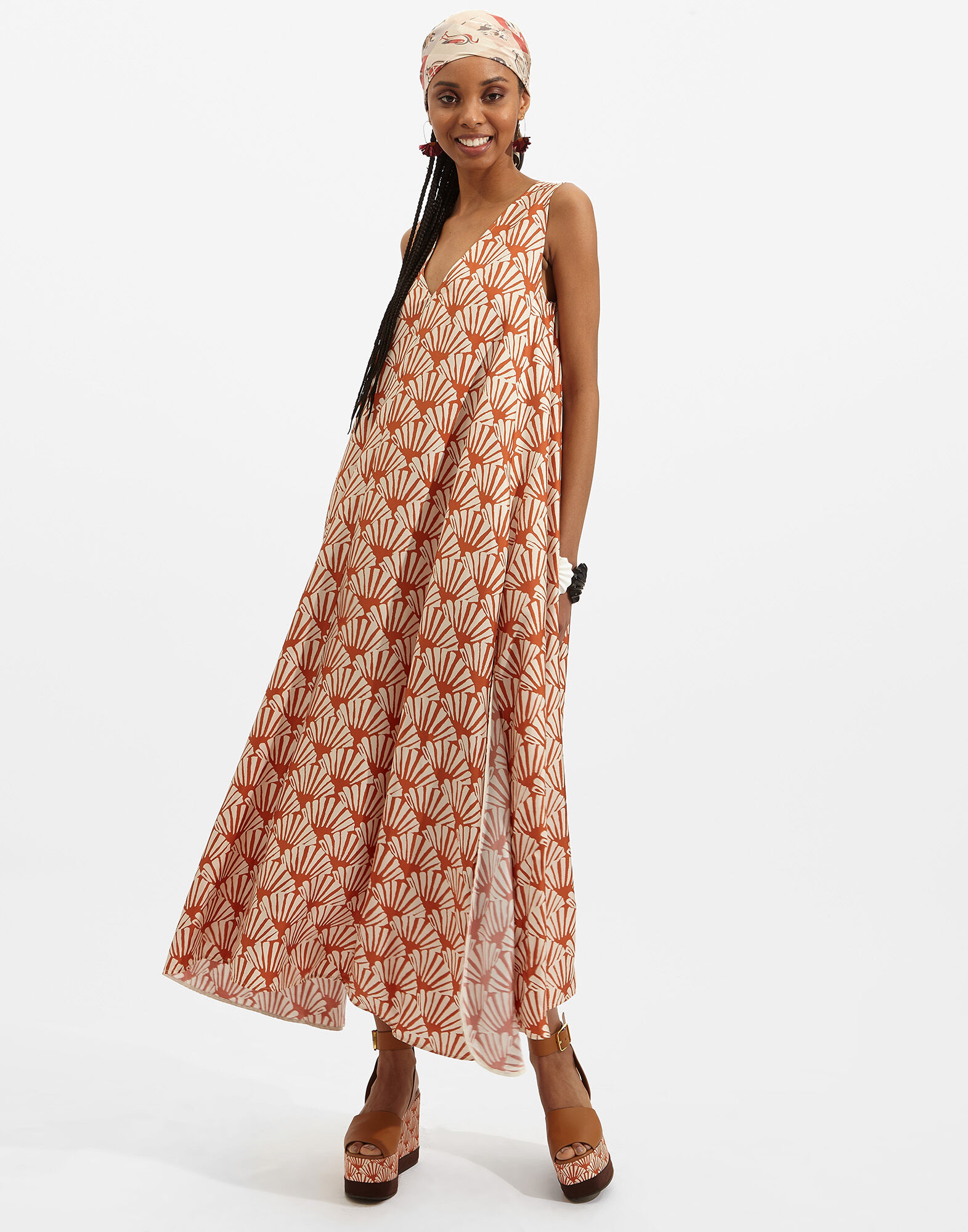 La DoubleJ Tent Dress Ventaglio DRE0242SIL001VEN0001