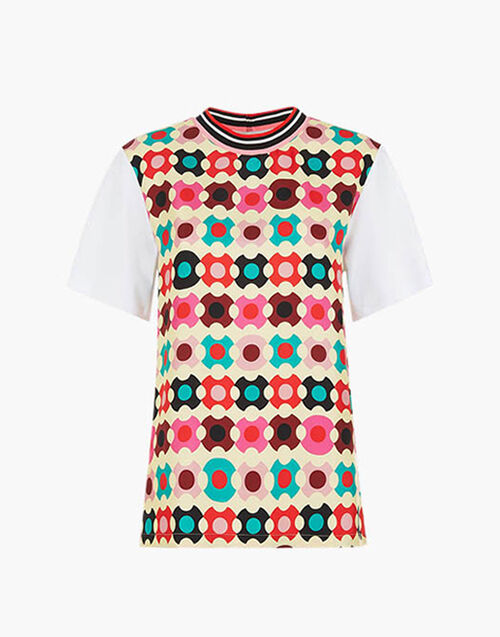 LaDoubleJ Sciura T-Shirt Groovy Dot Giallo TOP0033SIL001GRO0003