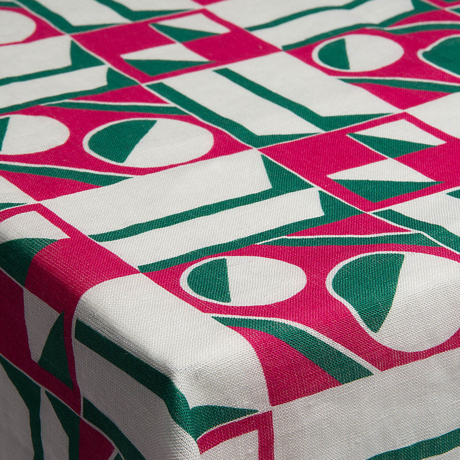  La Doublej Housewives Tablecloths Women - Large Tablecloth Geometrico Rosa One Size Linen 