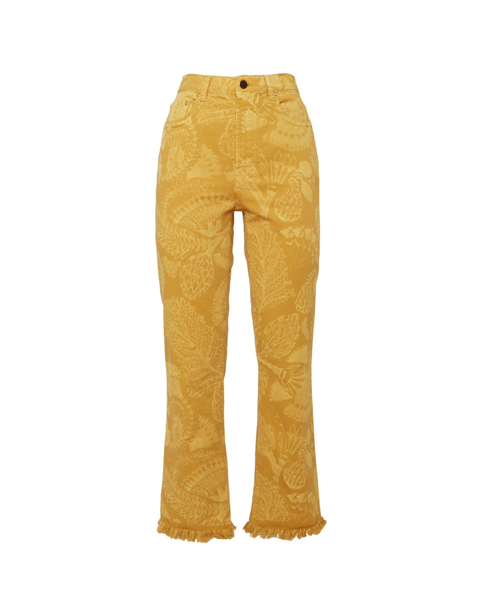Fancy Crop Jeans in Sicomore Yellow for Women La DoubleJ