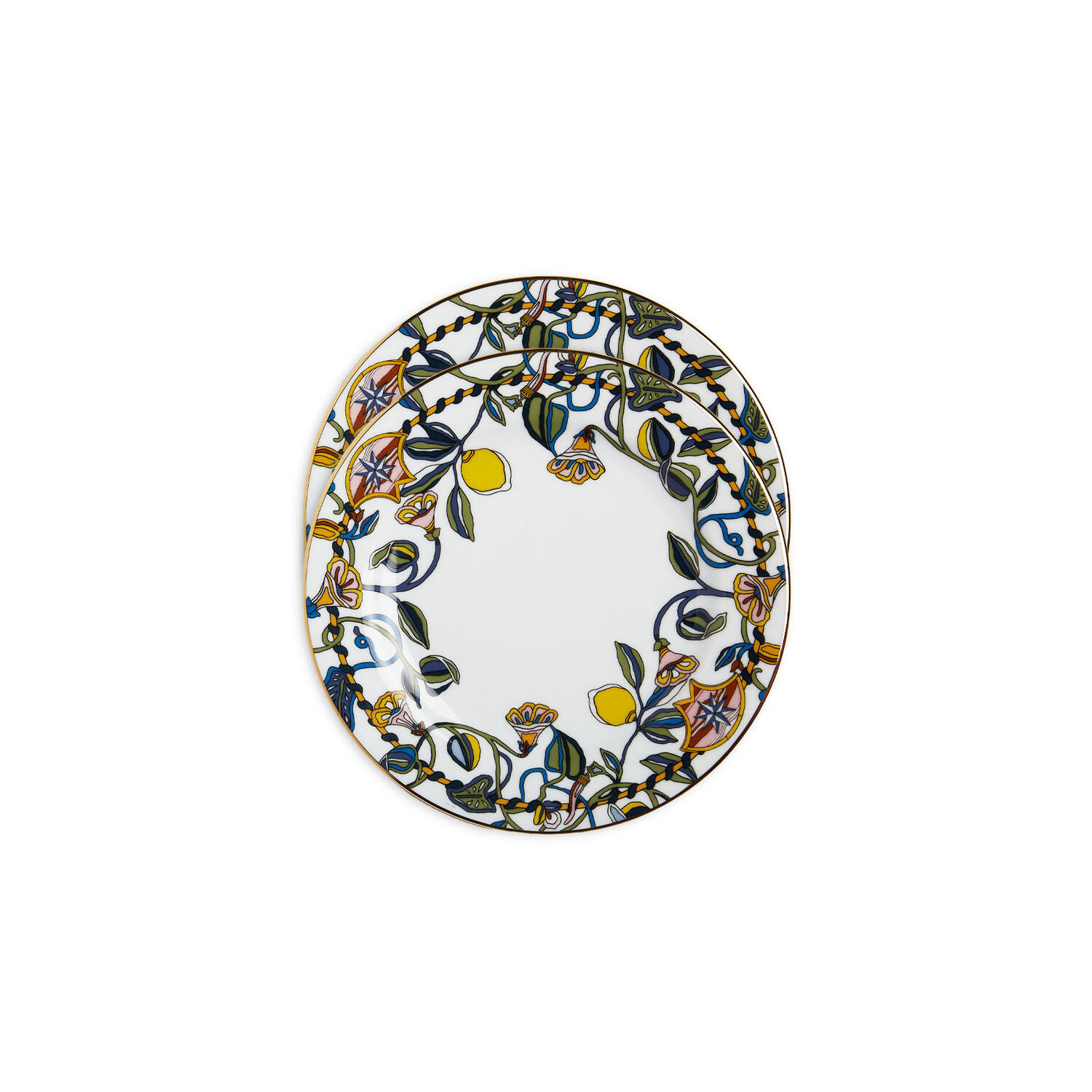 La Doublej Dessert Plate Set Of 2 In Borboni White