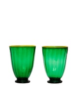 La DoubleJ Rainbow Glass Set of 2 Green GLA0014MUR001GRE0001