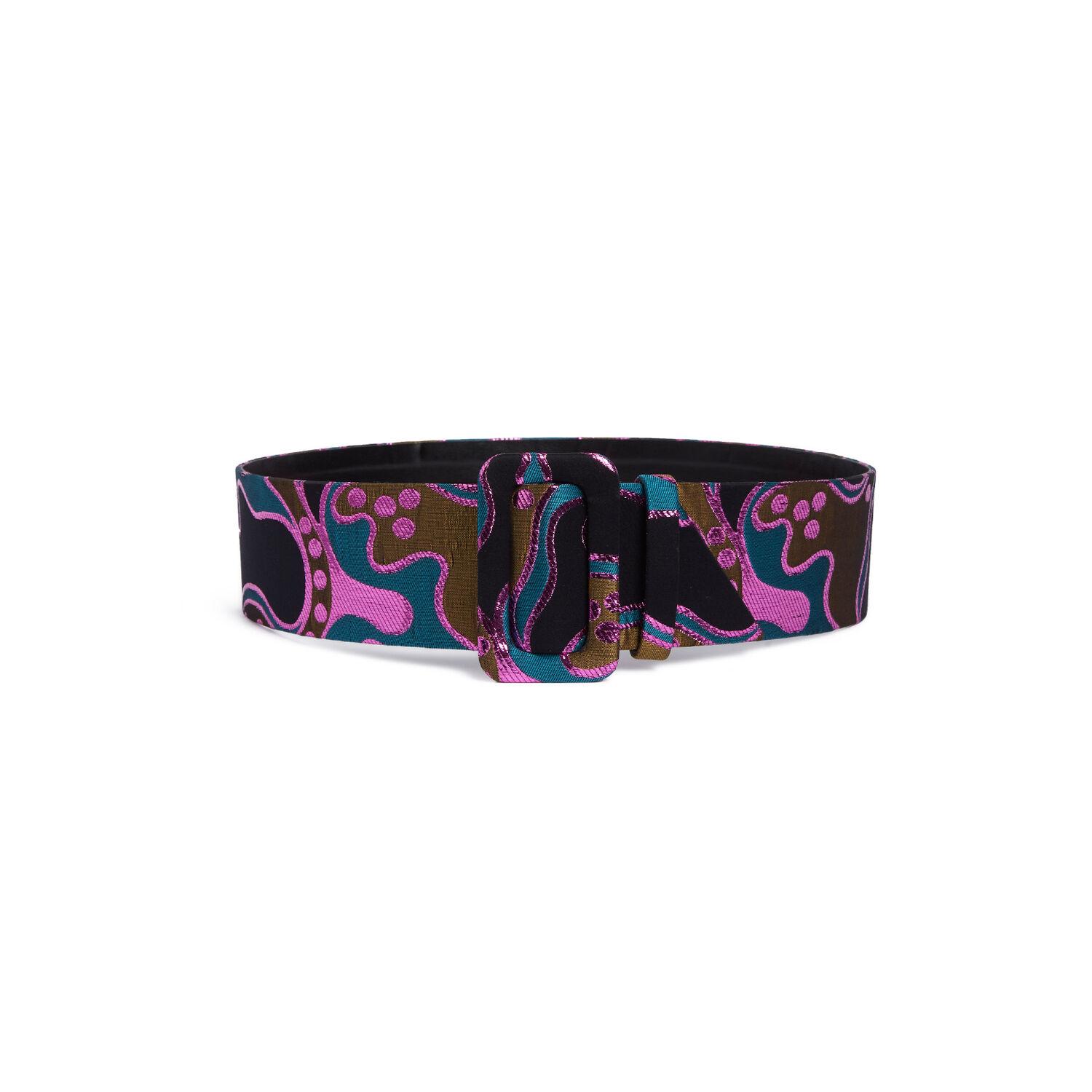 La Doublej Medium Belt In Spritz Blue Petrol