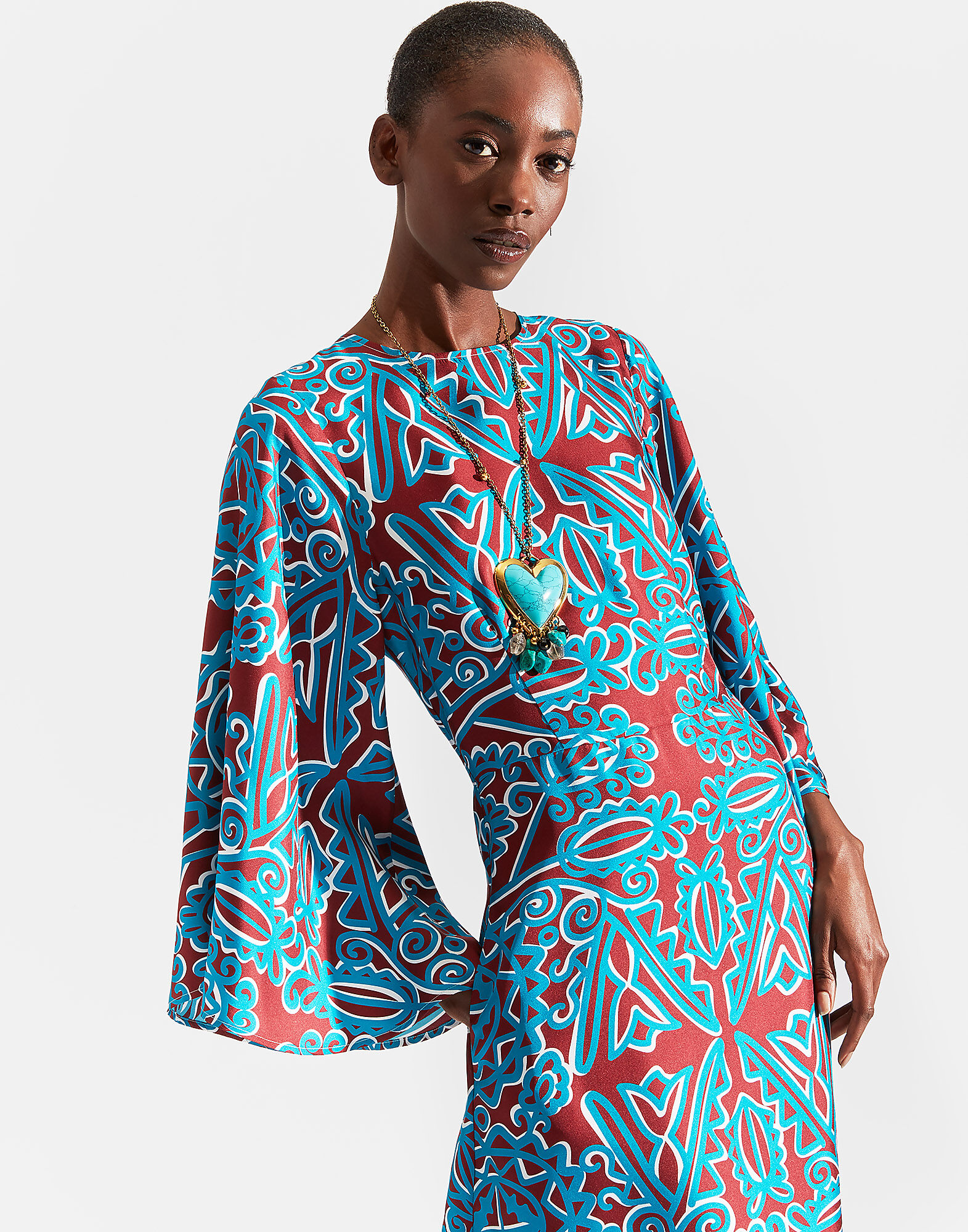 LaDoubleJ Sorella Dress Parnaveg Turchese DRE0179SIL001PRN0003