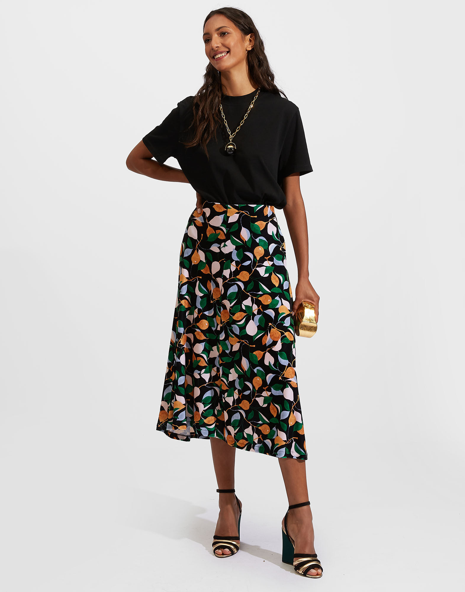 La DoubleJ Kenny Skirt Orchard SKI0070VEL006ORH0001