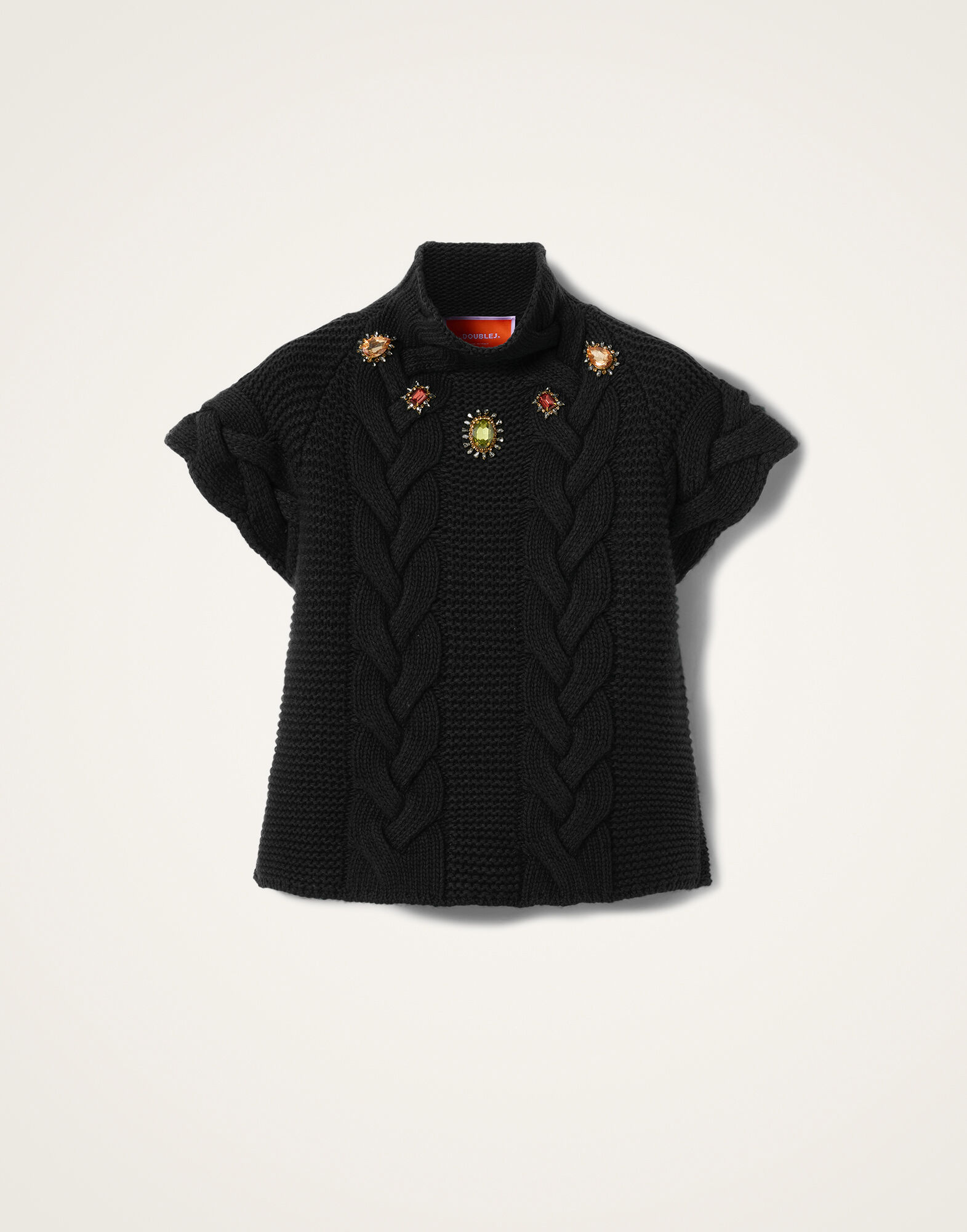 La DoubleJ Portrait Top Solid Black PUL0204KNI120VA271BL01