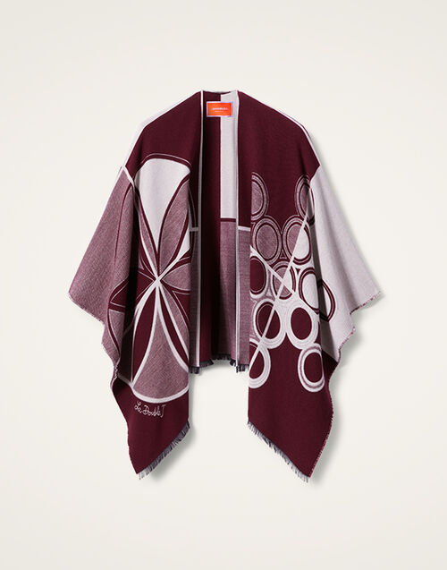 La DoubleJ Poncho Eclipse Placée Burgundy SCA0064WOL027ECL05RE02