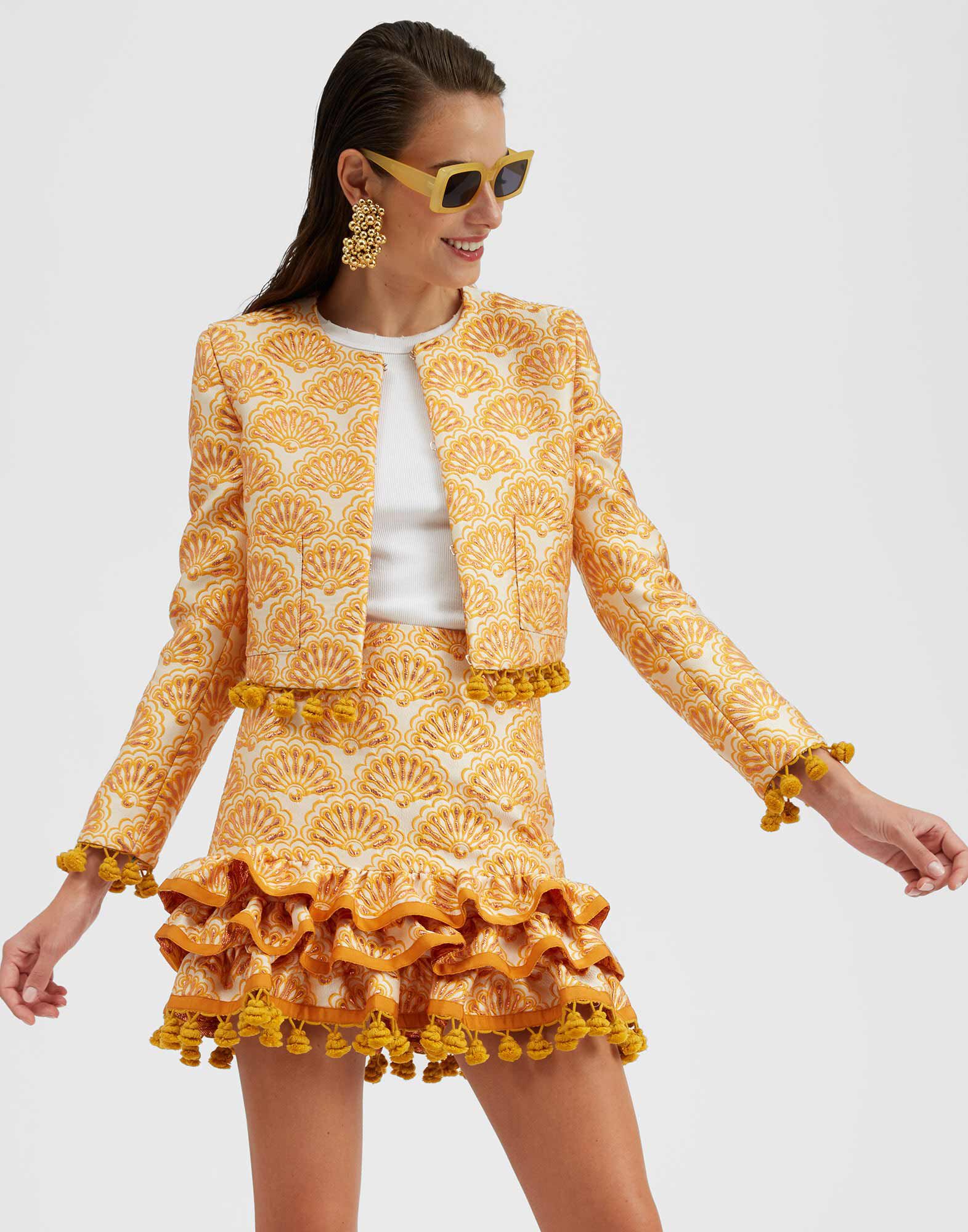 La DoubleJ Bijoux Jacket Fans Gold JAC0099JCQ072FAN02YE05