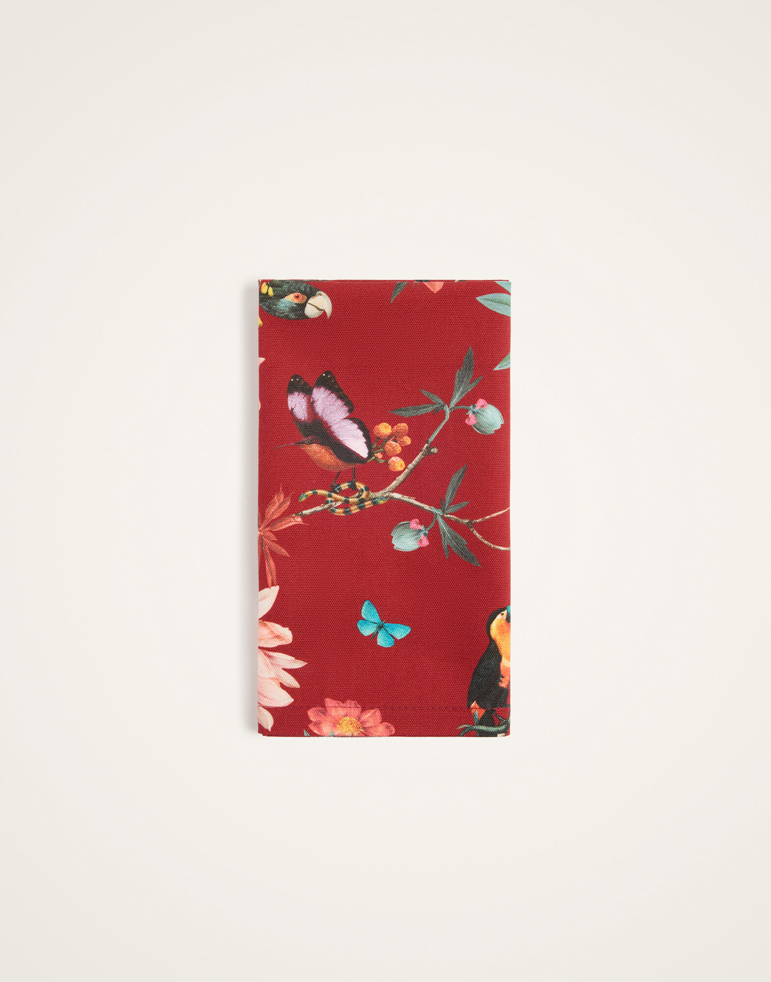 La DoubleJ Large Napkins Set Of 2 Fantastic Creatures Bordeaux NAP0017COT073FCR01RE02