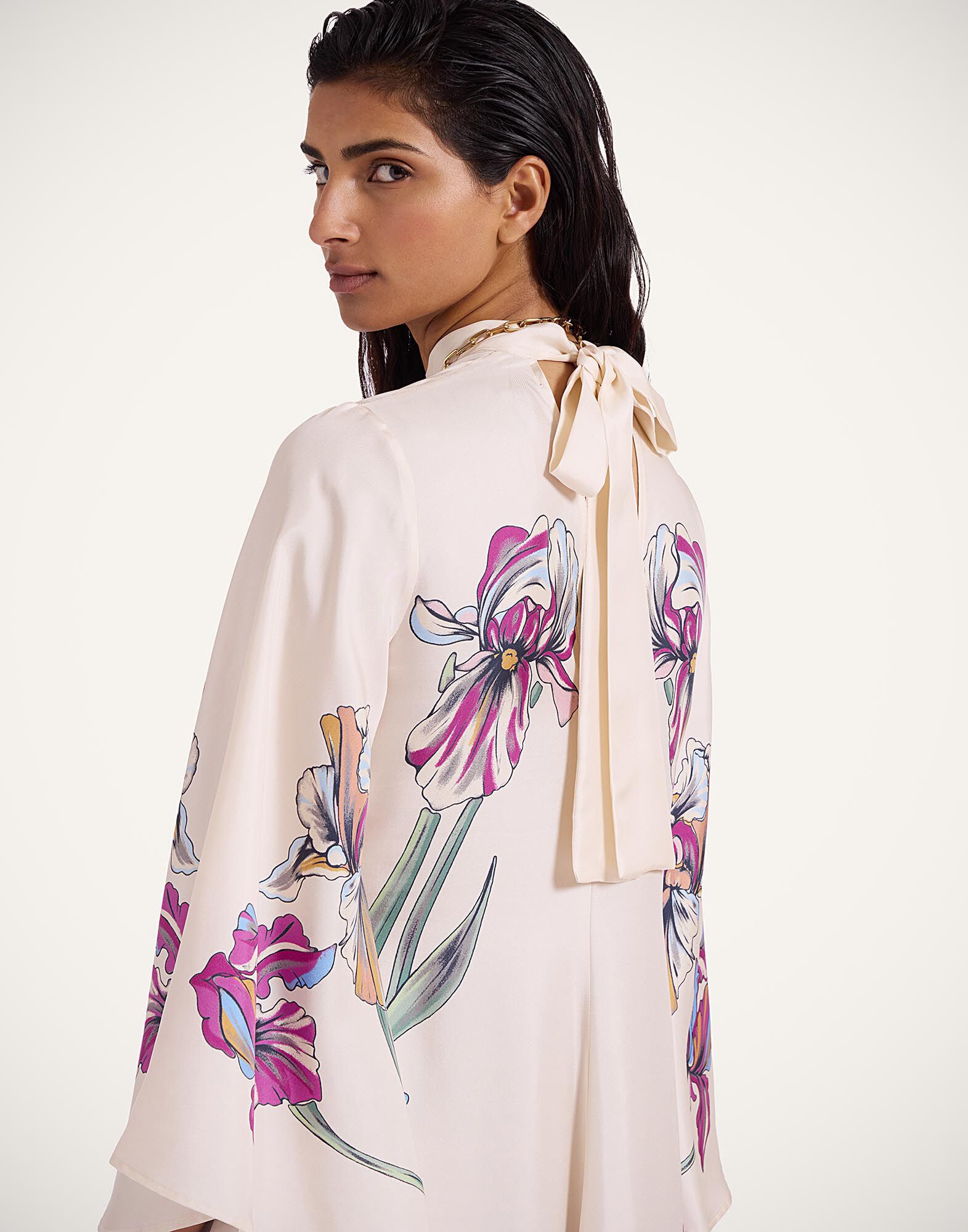 Magnifico Dress in Iris Placée Ivory for Women | La DoubleJ