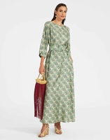 La DoubleJ Muumuu Dress Round Neck La DoubleJ Muumuu Dress Round Neck Fans Mint DRE0370SIL001FAN01GR11