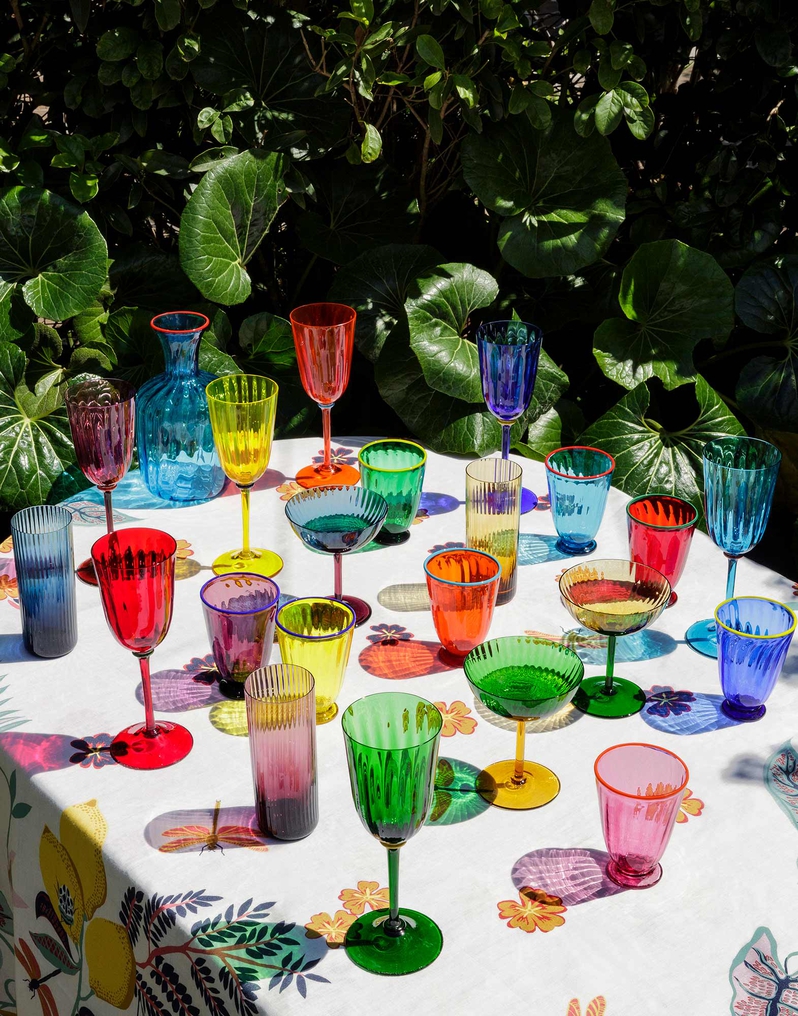La DoubleJ Wine Rainbow Glasses Set Of 8 La DoubleJ Wine Rainbow Glasses Set Of 8 Rainbow GLA0007MUR001ASS0001