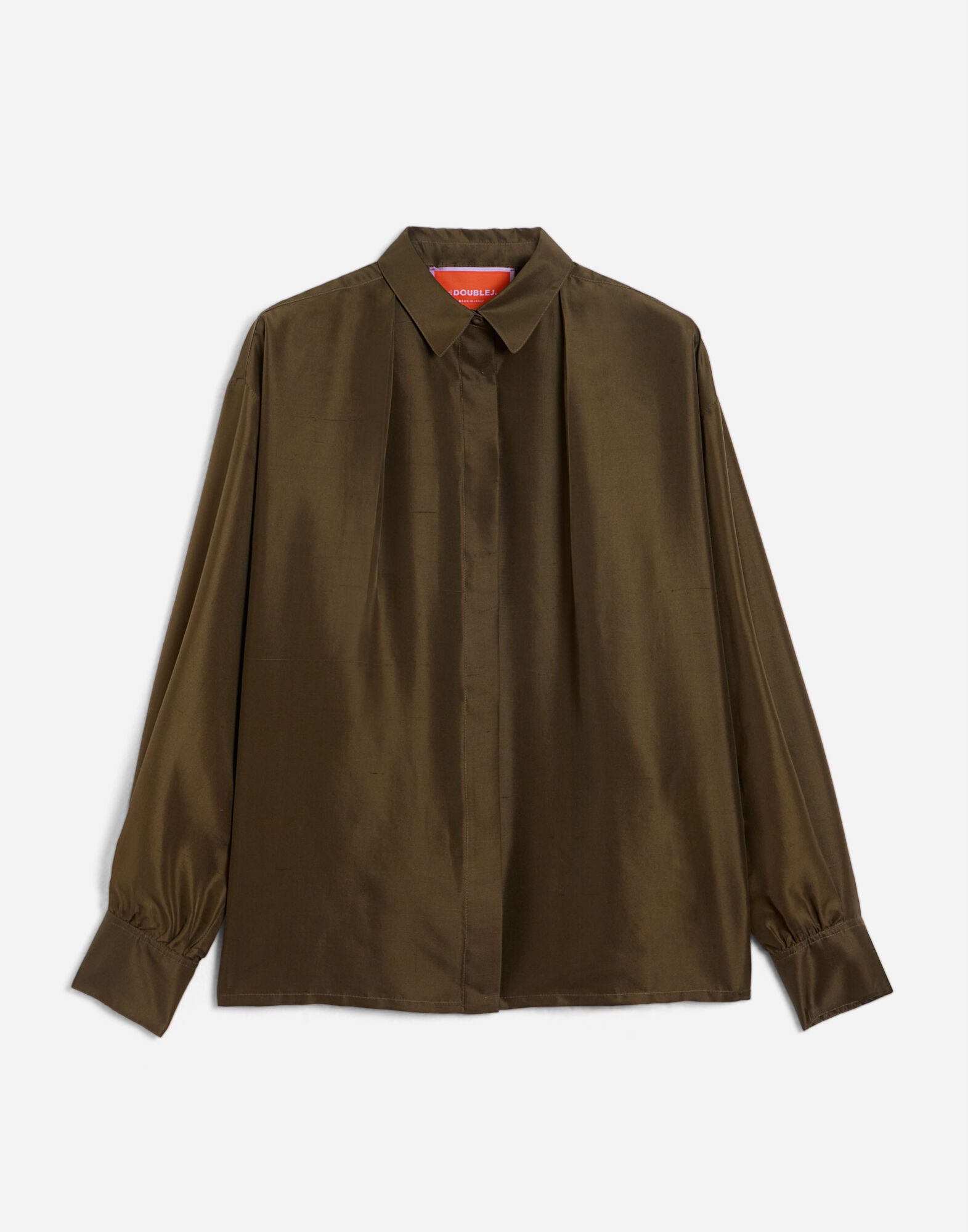 La DoubleJ La Scala Shirt Solid Moss Green SHI0178SIL031SOLIDGR14
