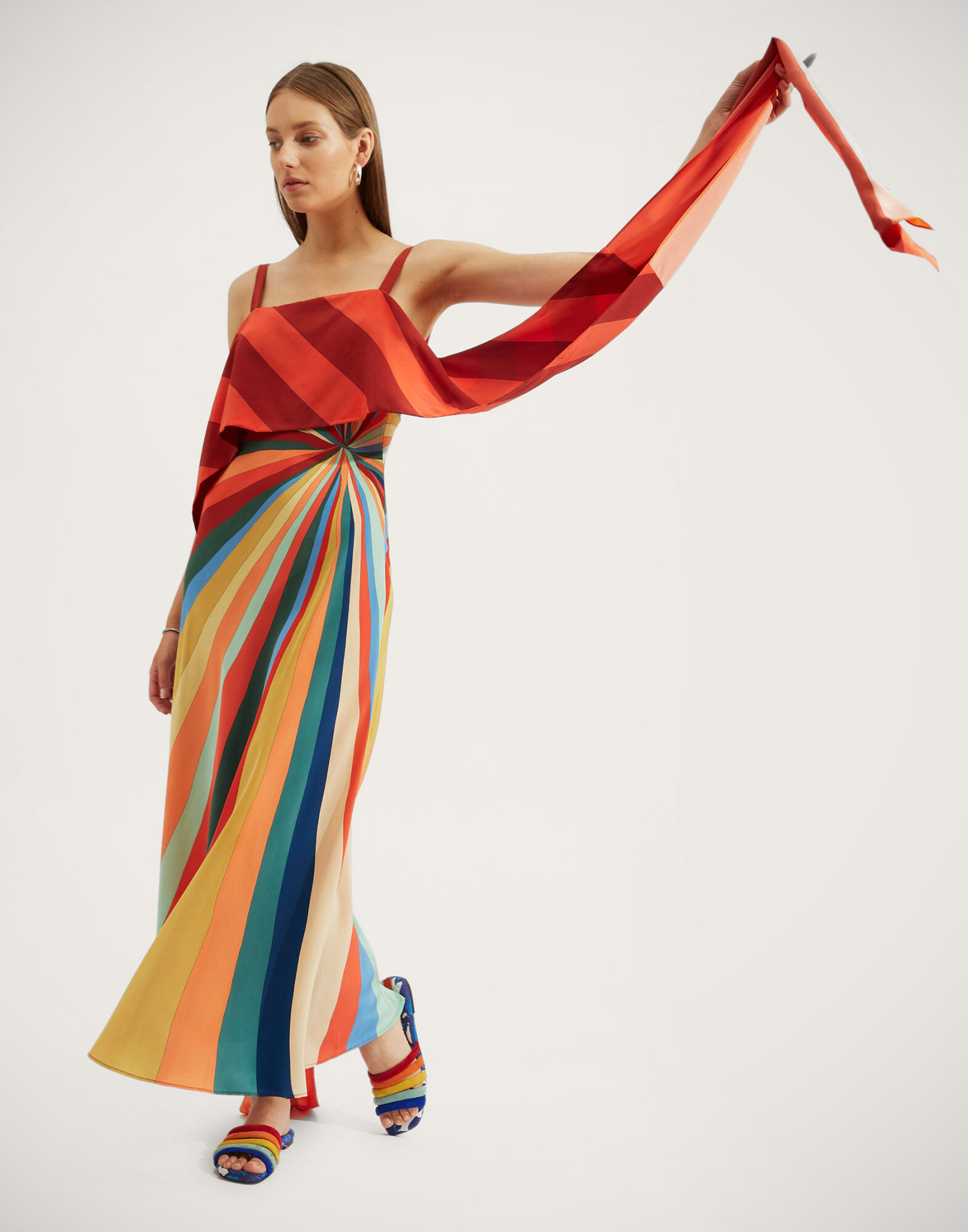 La DoubleJ Slip-Around Dress Rainbow DRE0562CRE002RNB01MU01