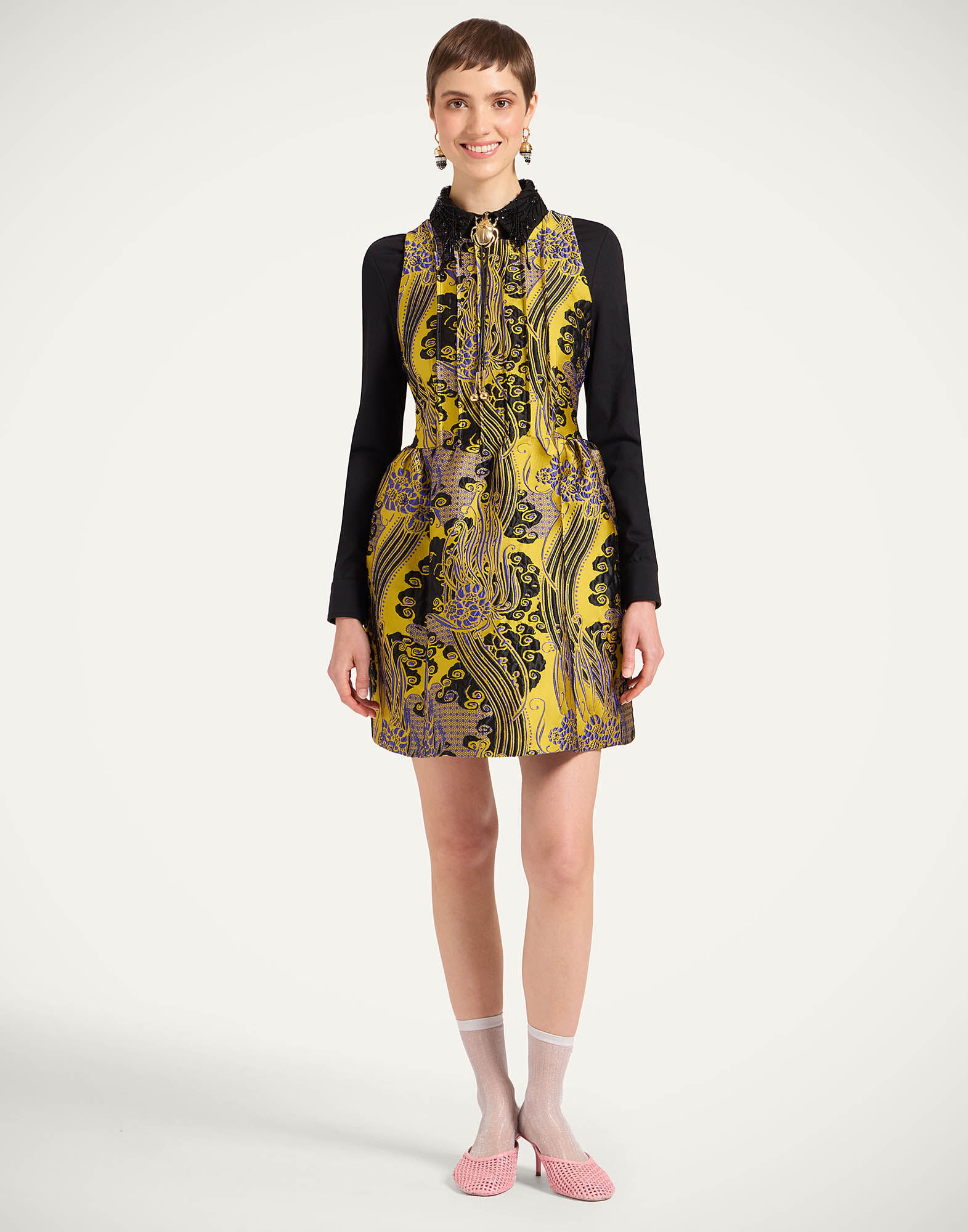 La DoubleJ Pirhouette Mini Dress Atlantis Yellow DRE0986JCQ127ATL01YE02