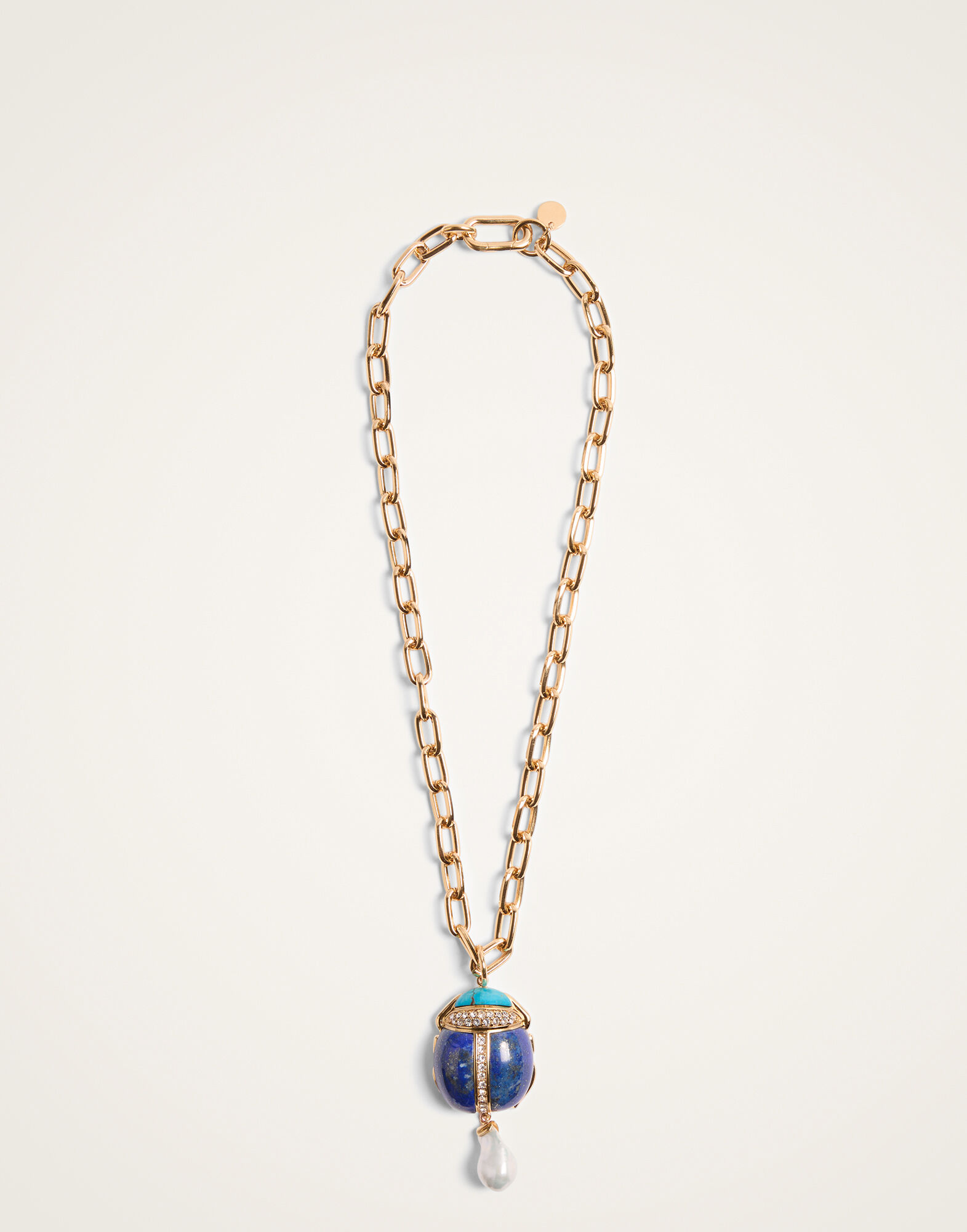 La DoubleJ Talismania Necklace 24K Gold Plate & Lapis lazuli NEC0054BRA003LAP01YE05