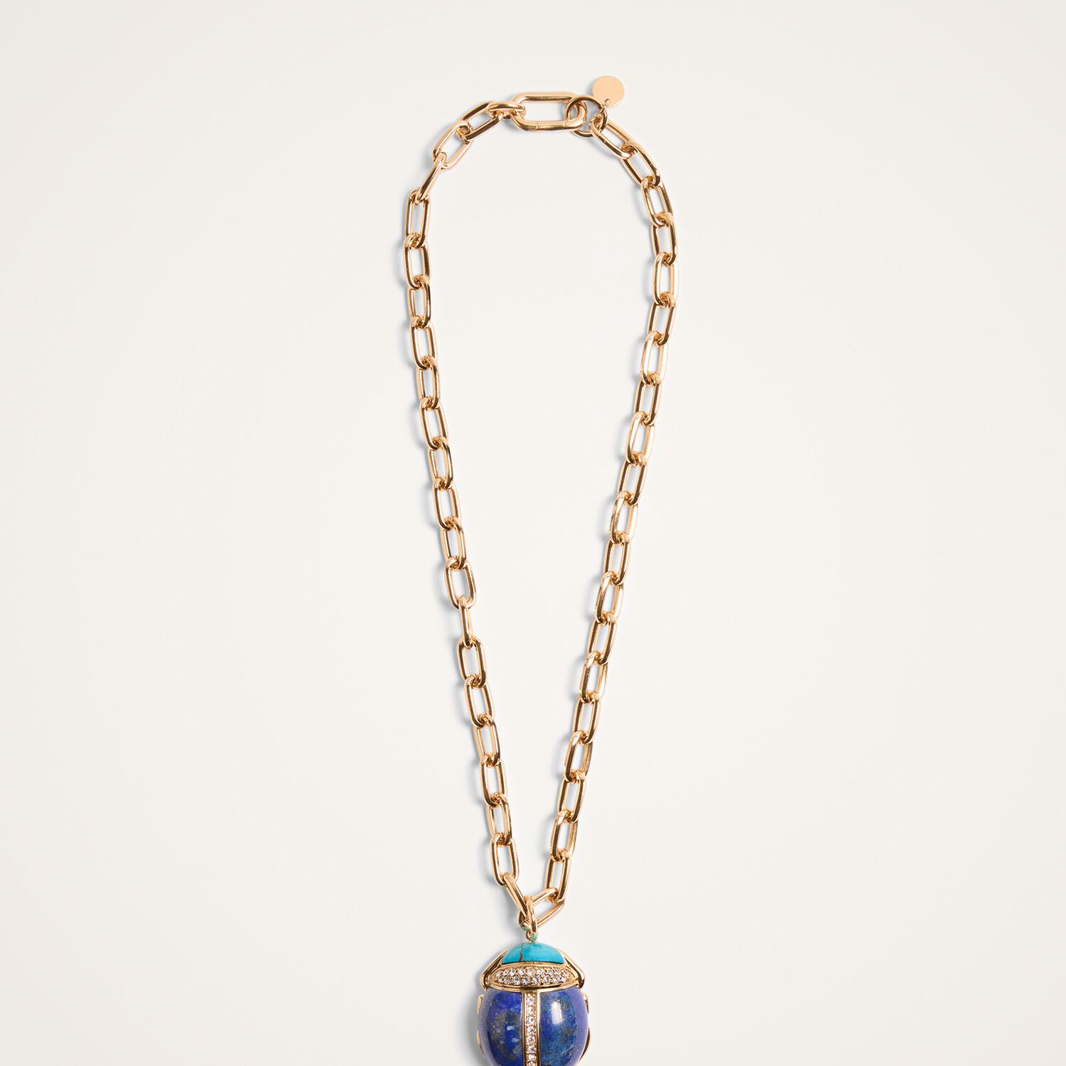  La Doublej Necklaces Women - Talismania Necklace 24k Gold Plate & Lapis Lazuli One Size 65% Brass 15% Lapislazzuli 10% Natural Pearl 5% Crystal 5% Blue Howlite 