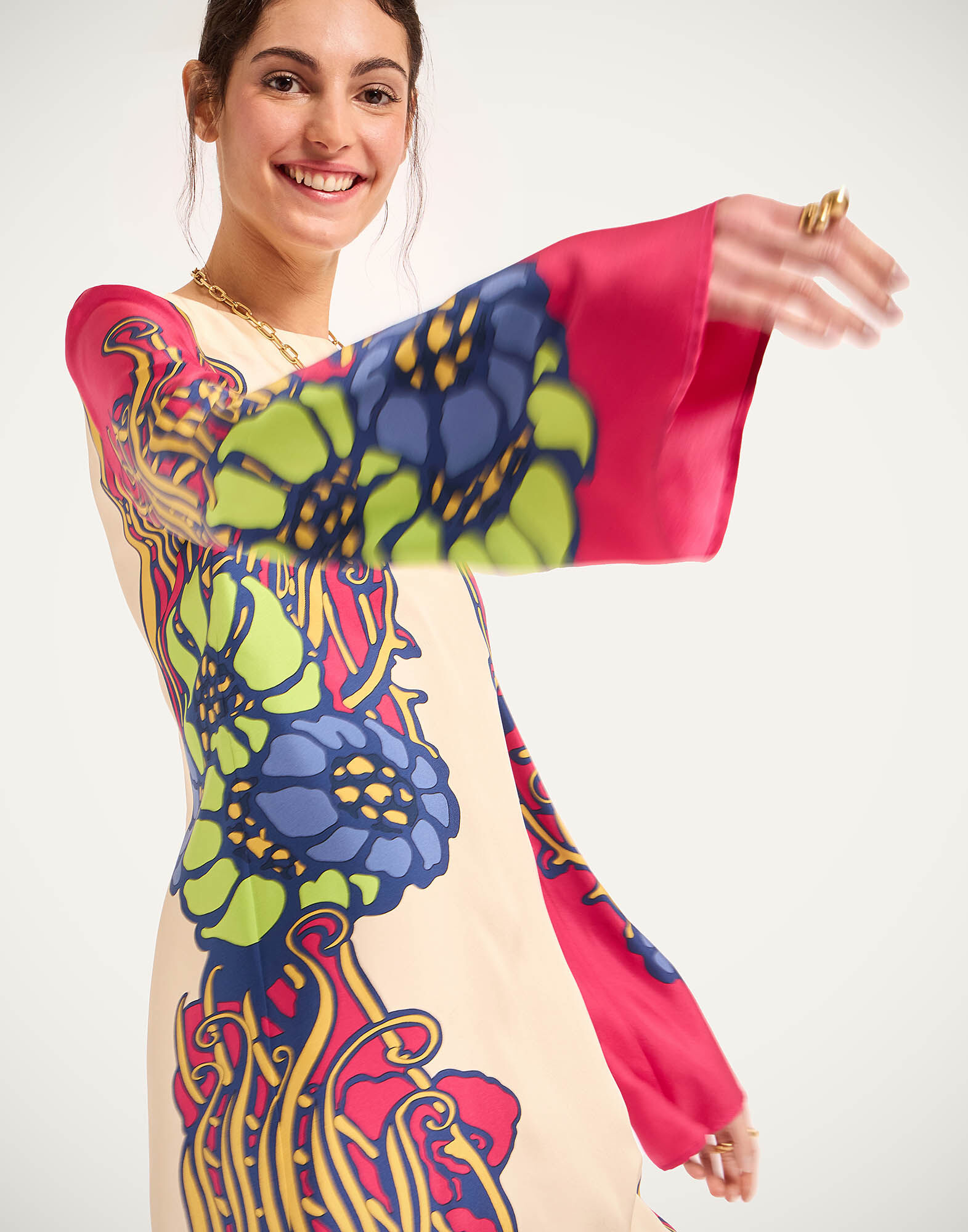 La DoubleJ Mini Supreme Swing Dress Lemuria Plac&eacute;e Pink DRE0619SIL006LEM02PI01