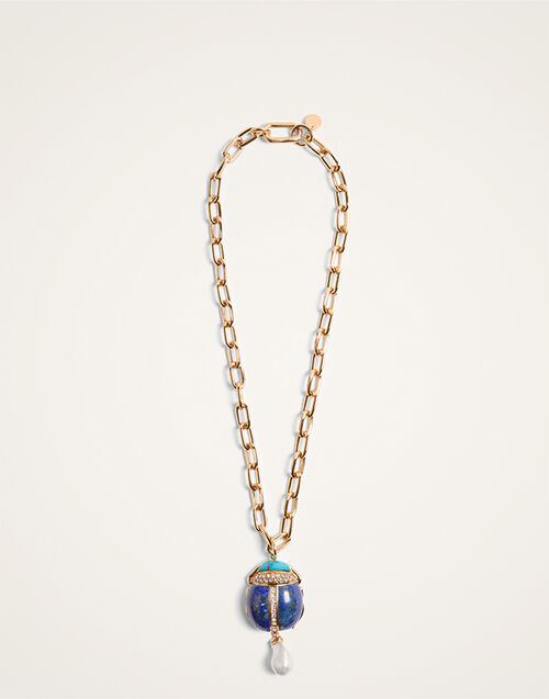La DoubleJ Talismania Necklace 24K Gold Plate & Lapis lazuli NEC0054BRA003LAP01YE05