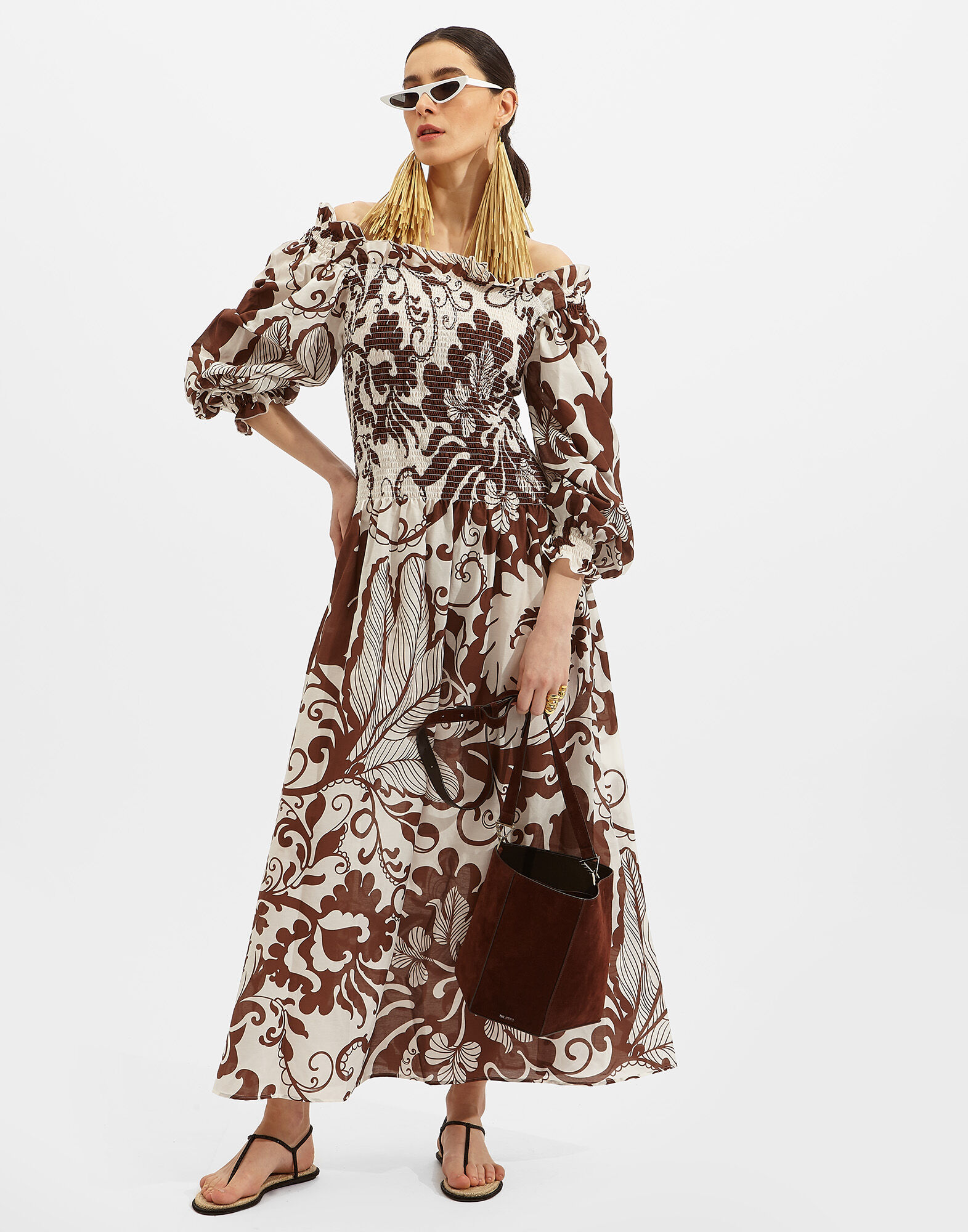 La DoubleJ Gorgeous Dress Marea Chocolate DRE0341SIL010MRE0005