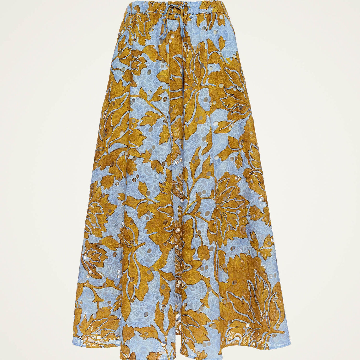La Doublej Drawstring Skirt In Tangle Light Blue