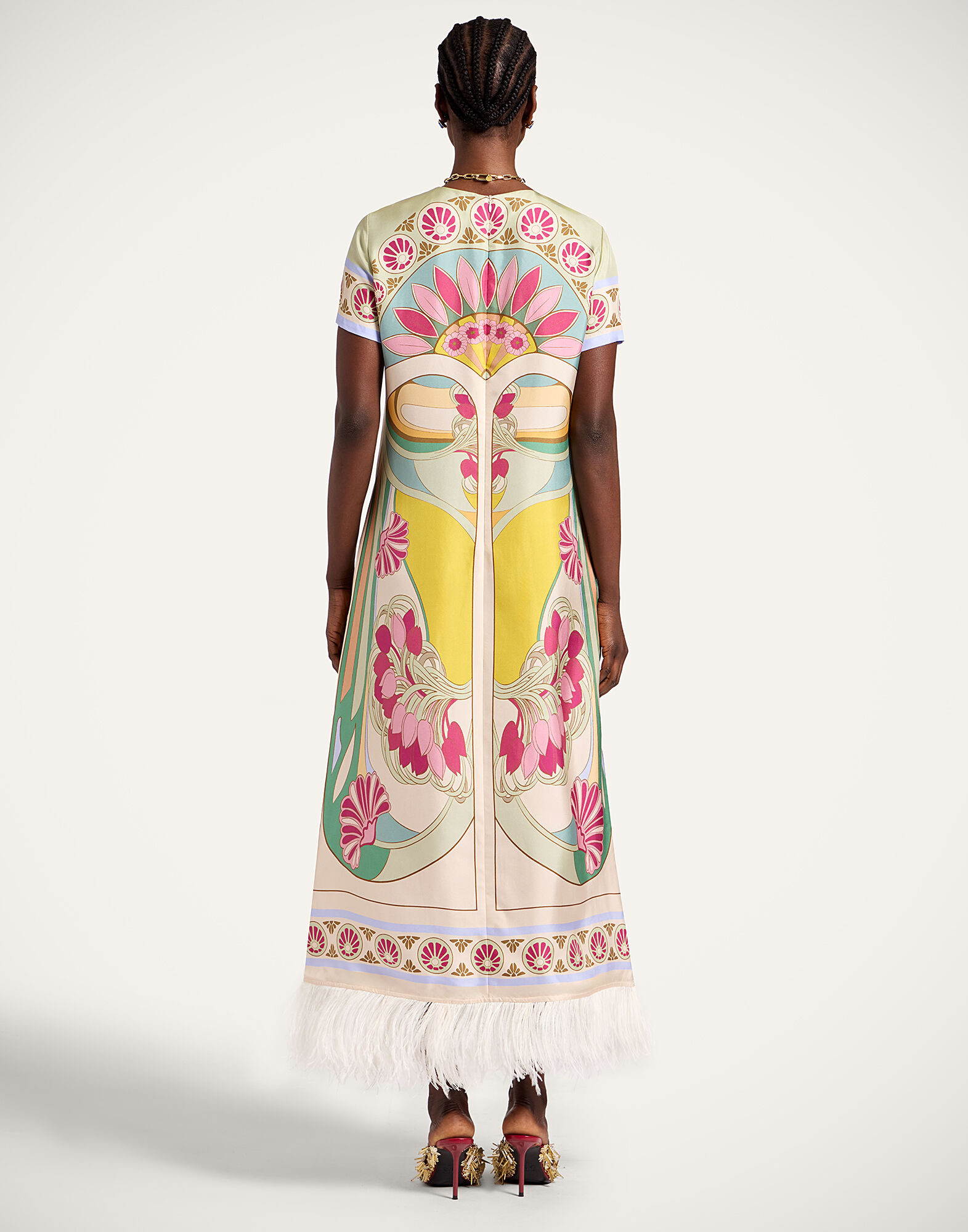 La DoubleJ Swing Dress Tulip Plac&eacute;e Green DRE0864SIL026TUL07GR02