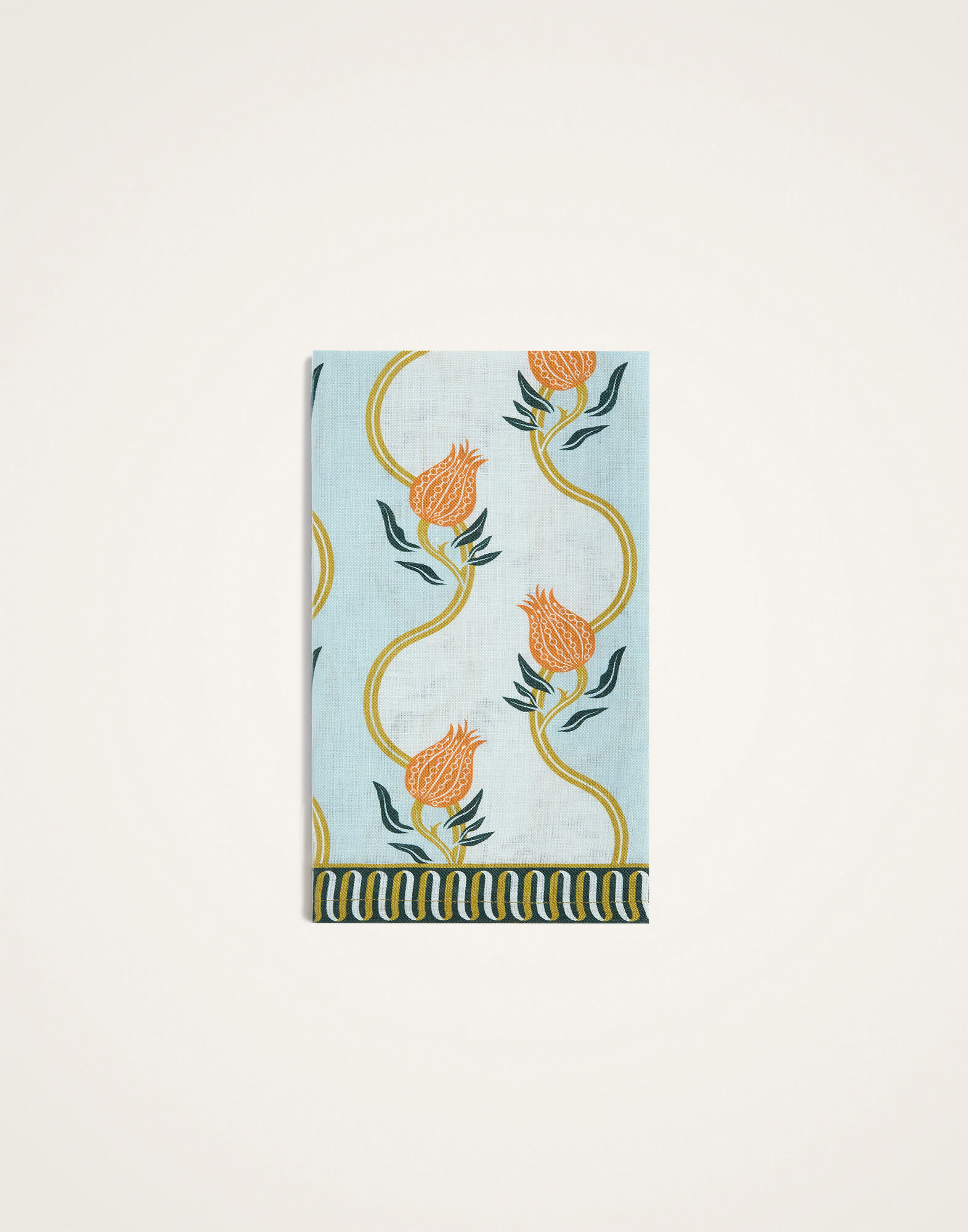 La DoubleJ Large Napkins Set of 2 Melograno Plac&eacute;e Light Blue NAP0017LIN015MEL04BU01