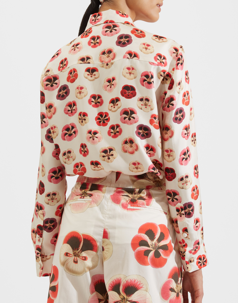 La DoubleJ Boy Shirt La DoubleJ Boy Shirt Micro Pansy SHI0001SIL001PAN0002