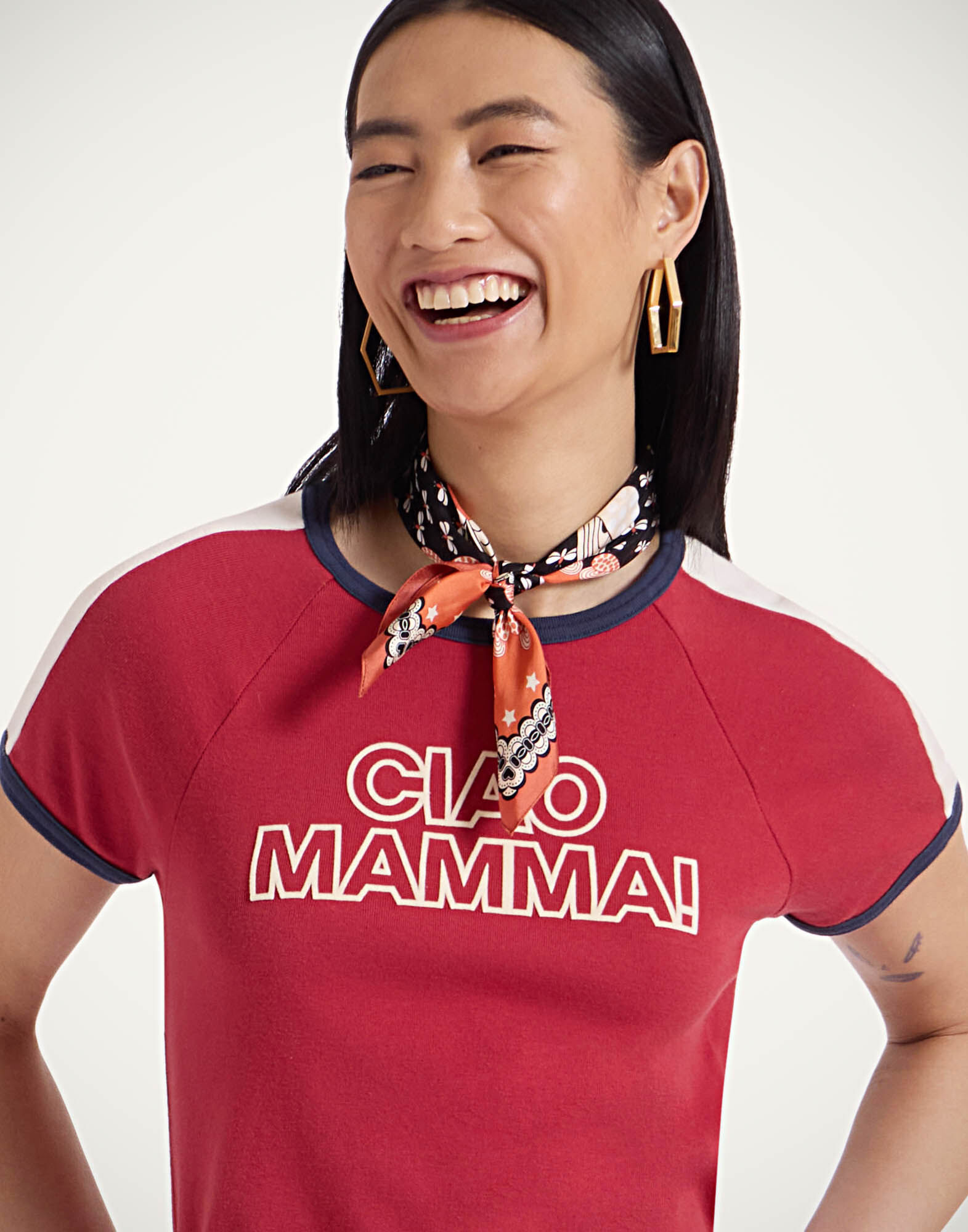 MOTHER 売れ筋商品|||マザー Tシャツ トップス レディース T-shirts Red MOTHER/マザー｜Tシャツの概念が変わる「マザー」の洗練デザイン