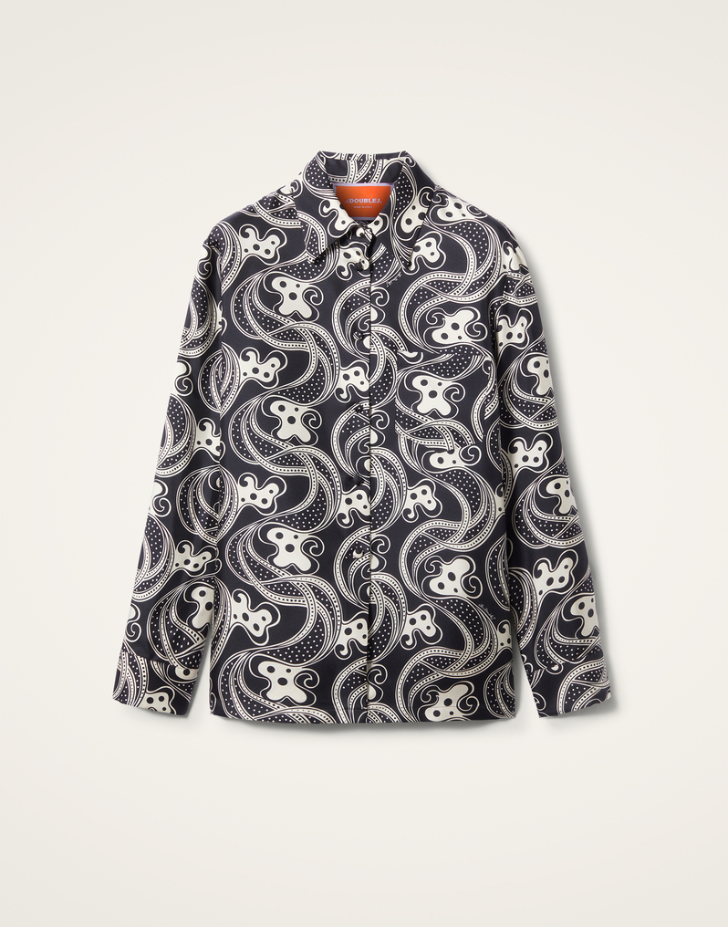 La DoubleJ Boy Shirt La DoubleJ Boy Shirt Aperol Black & White SHI0001SIL001APE01BL03