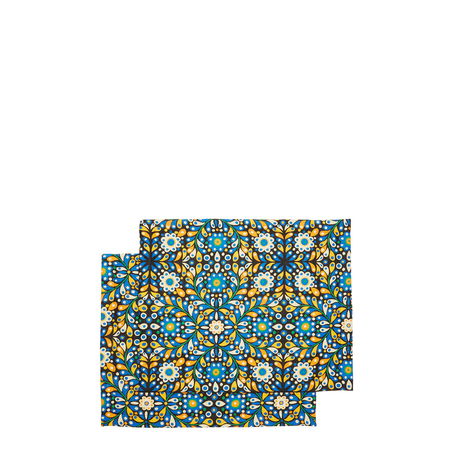 La Doublej Placemat Set In Confetti Blu