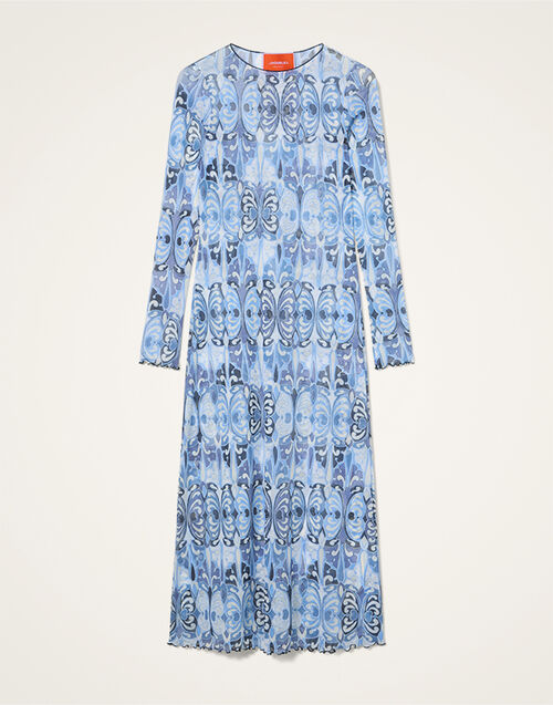 La DoubleJ Slinky Swing Dress Cocoon Blue DRE1104TUL003COC01BU03