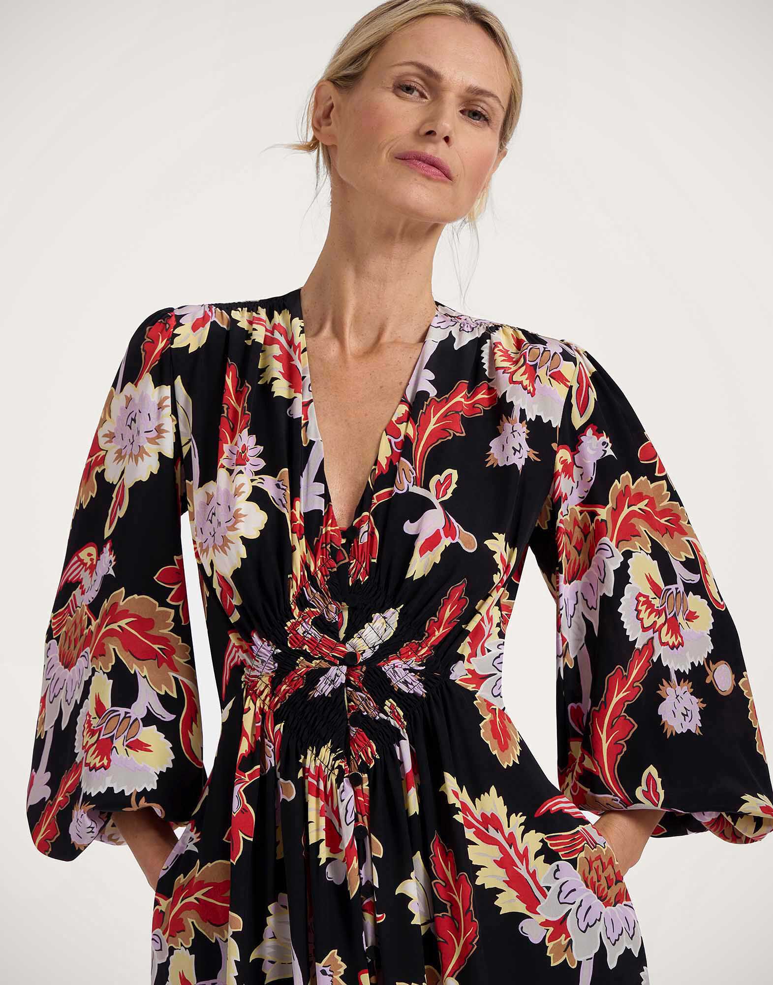 La DoubleJ Long Camerino Dress Lark Black DRE0585CRE001LAR01BL01