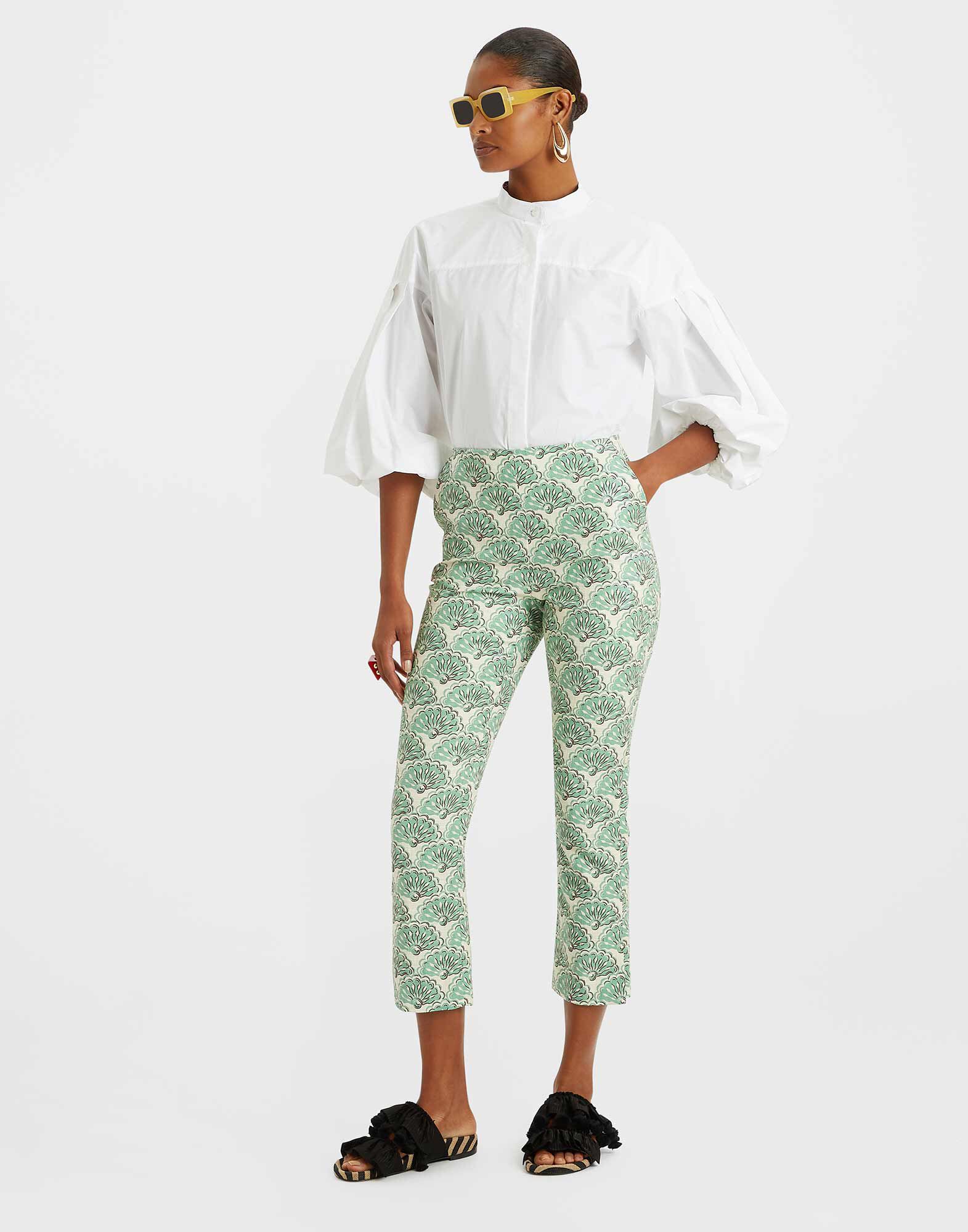 La DoubleJ Torero Pants Fans Mint TRO0120COT005FAN01GR11