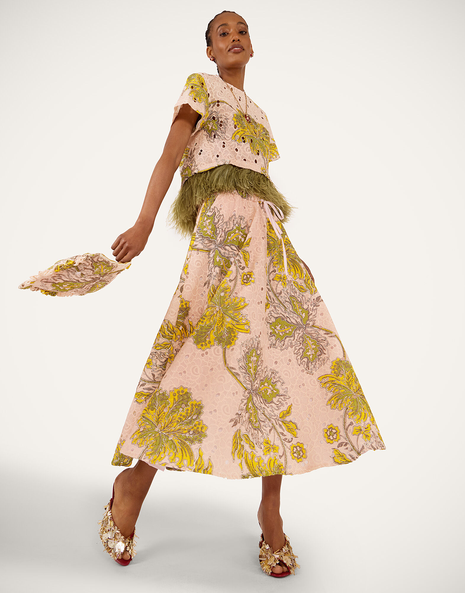 La DoubleJ La Scala Tee Swathe Pink TSH0041EMB031SWA01PI01