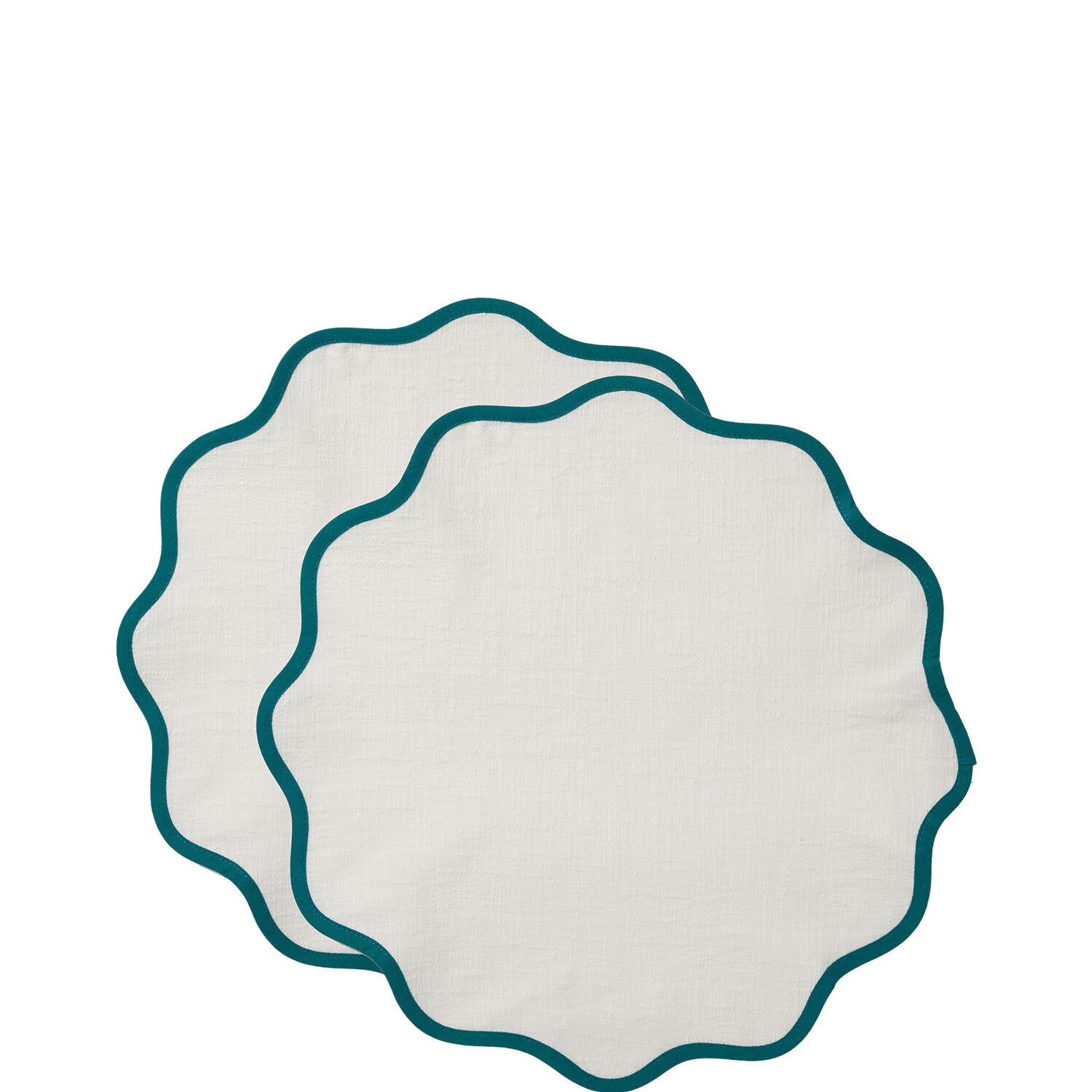Ladoublej Cloud Tablemats Set Of 2 In Green