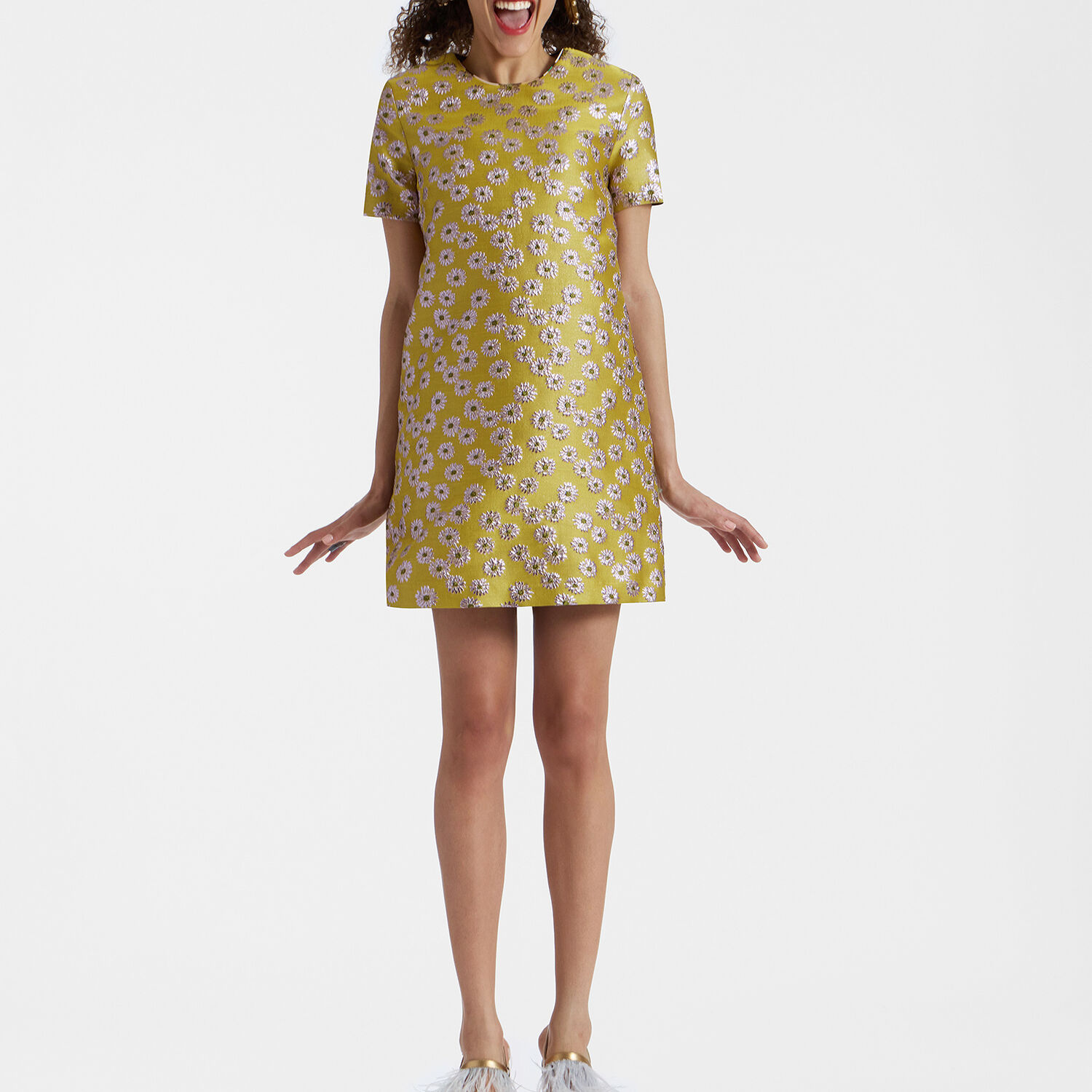 La Doublej Mini Swing Dress In Margarita
