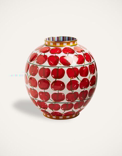 La DoubleJ Bubble Vase La DoubleJ Bubble Vase Cherries Avorio VAS0003CER001CHY0005