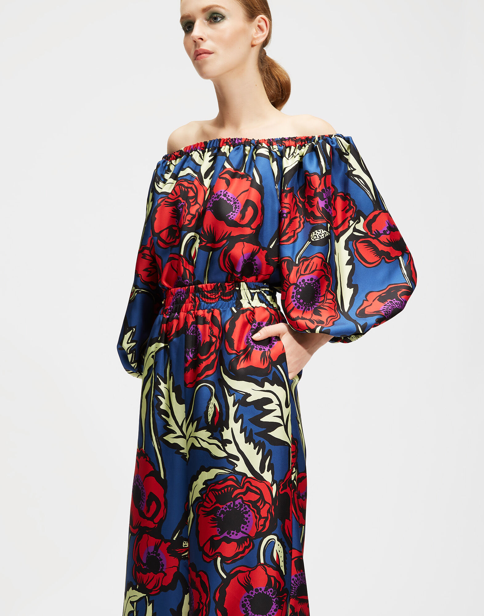 LaDoubleJ Paloma Shirt Big Blooms SHI0043SIL001PFI0001