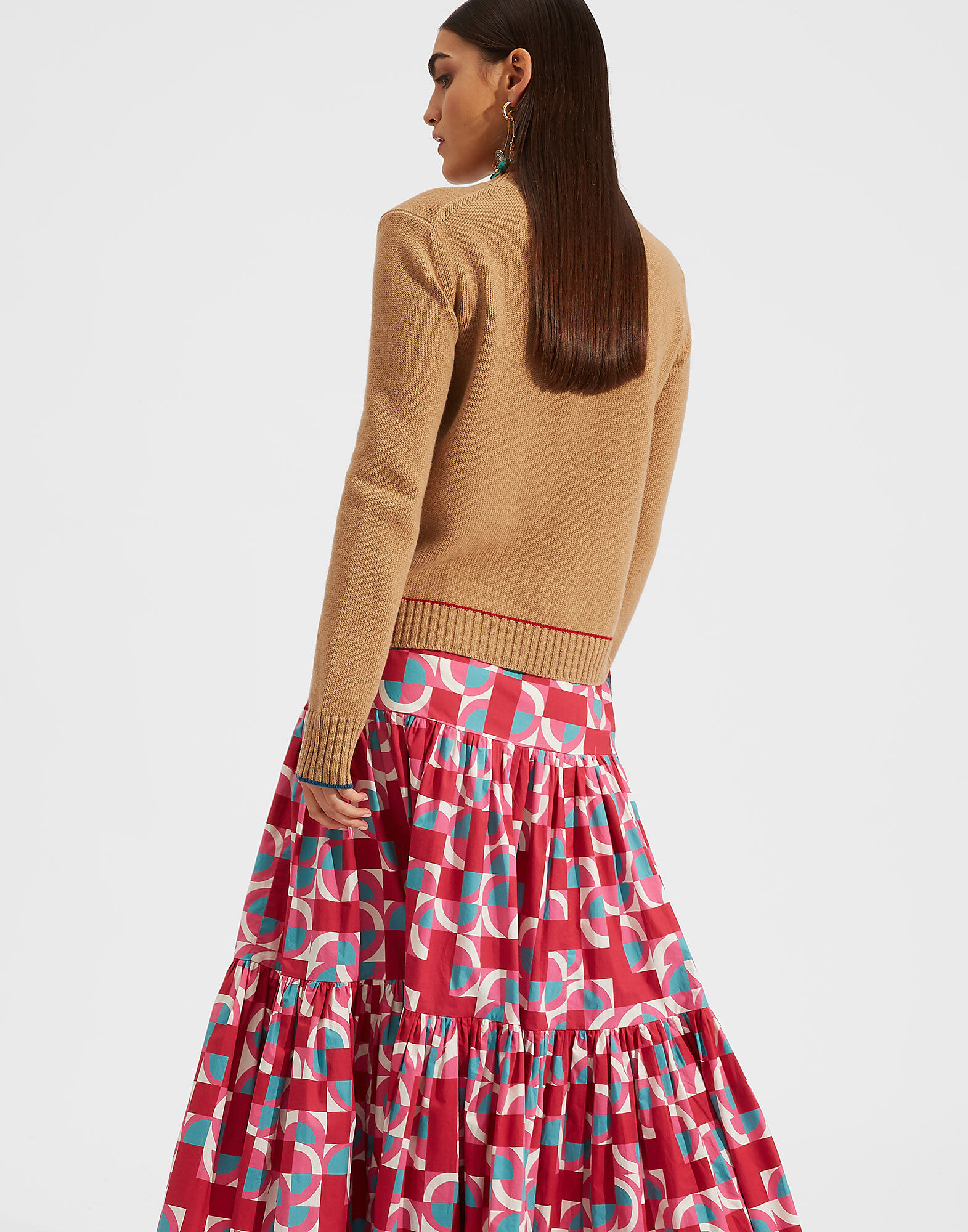 LaDoubleJ Crew Neck Solid Dark Brown PUL0001KNI001CAM0001