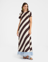 La DoubleJ Swing Dress &#40;With Feathers&#41; Veneziana DRE0316SIL001VNZ01BR07