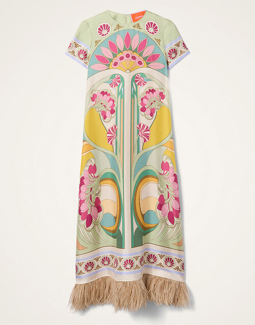 La DoubleJ Swing Dress Tulip Plac&eacute;e Green DRE0864SIL026TUL07GR02