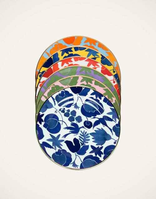 La DoubleJ Dessert Plate Set of 6 La DoubleJ Dessert Plate Set of 6 Wildbird Mix DIS0024CER001CER0022