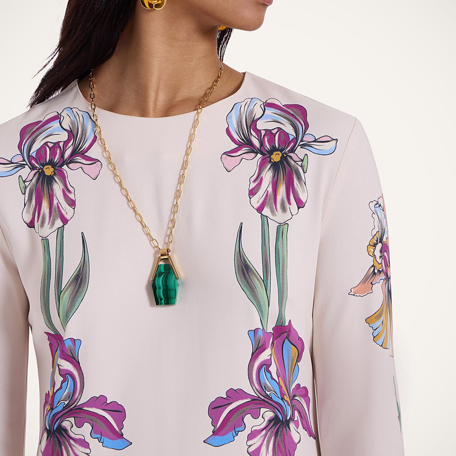 Shop La Doublej Mini Supremes Swing Dress In Iris Placée Ivory