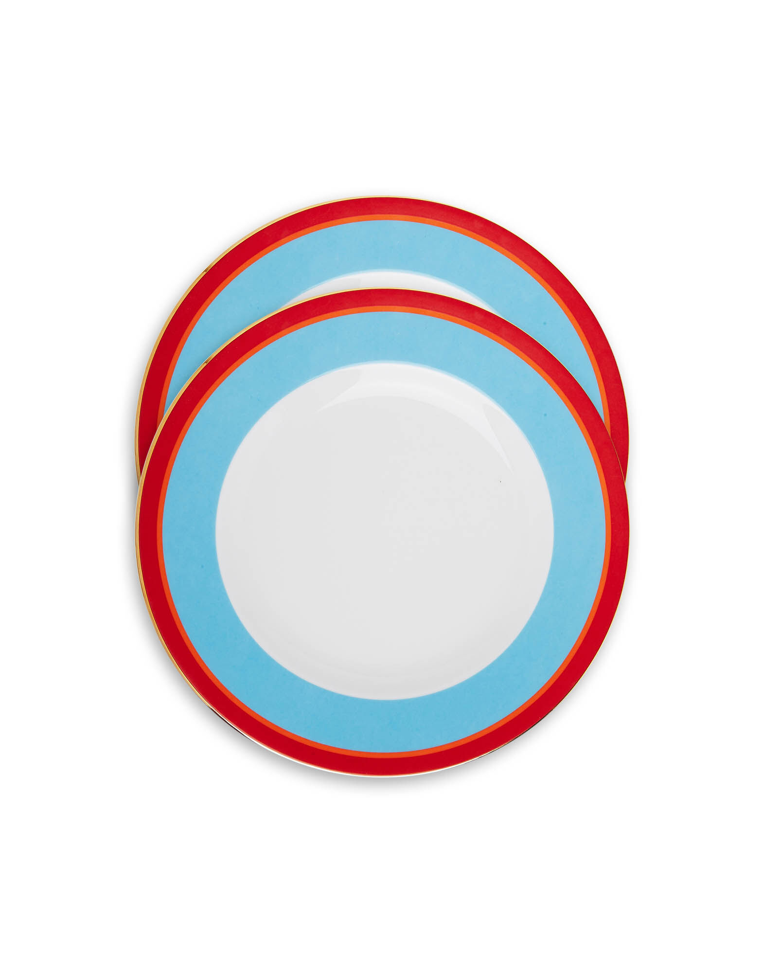 La DoubleJ Dinner Plates Set Of 2 Rainbow Azure DIN0002CER001RAI02BU01