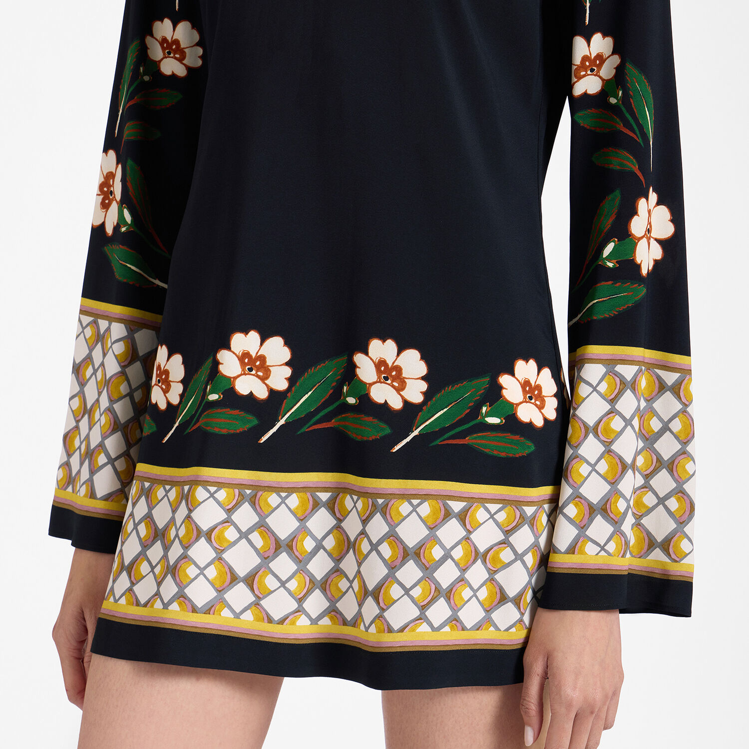 La Doublej Mini Supremes Swing Dress (placée) In Dazed Placée Black