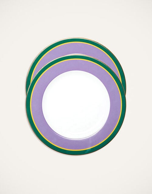 La DoubleJ Dinner Plates Set Of 2 La DoubleJ Dinner Plates Set Of 2 Rainbow Viola DIS0075CER001RAI0007
