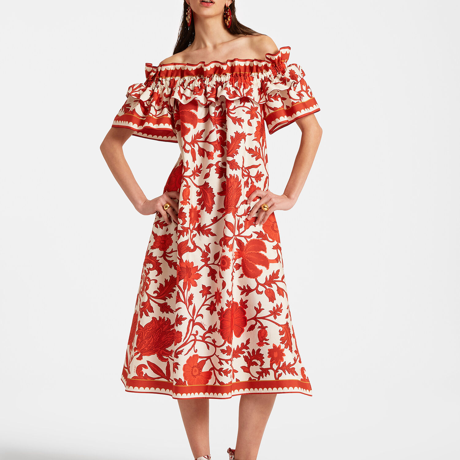 La Doublej Breakfast Dress In Dragonflower Red