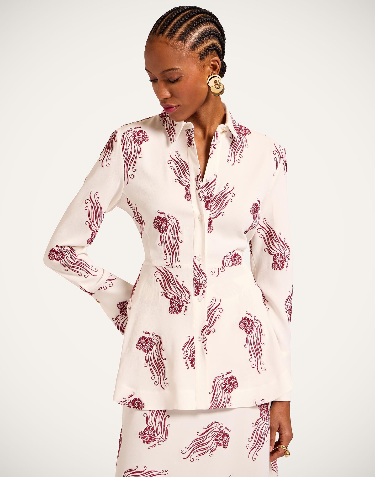 La DoubleJ Iris Shirt Lemuria White SHI0113JCQ132LEM03WH01