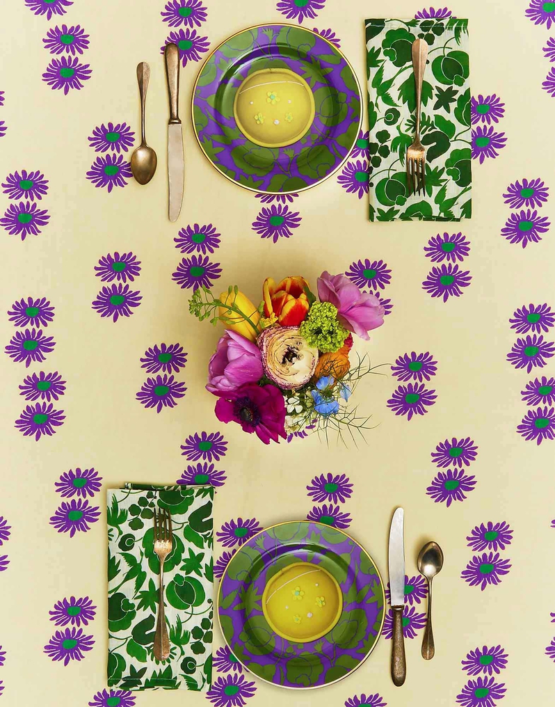 La DoubleJ Large Napkins Set Of 2 La DoubleJ Large Napkins Set Of 2 Wildbird Verde Small NAP0006LIN001CER0021